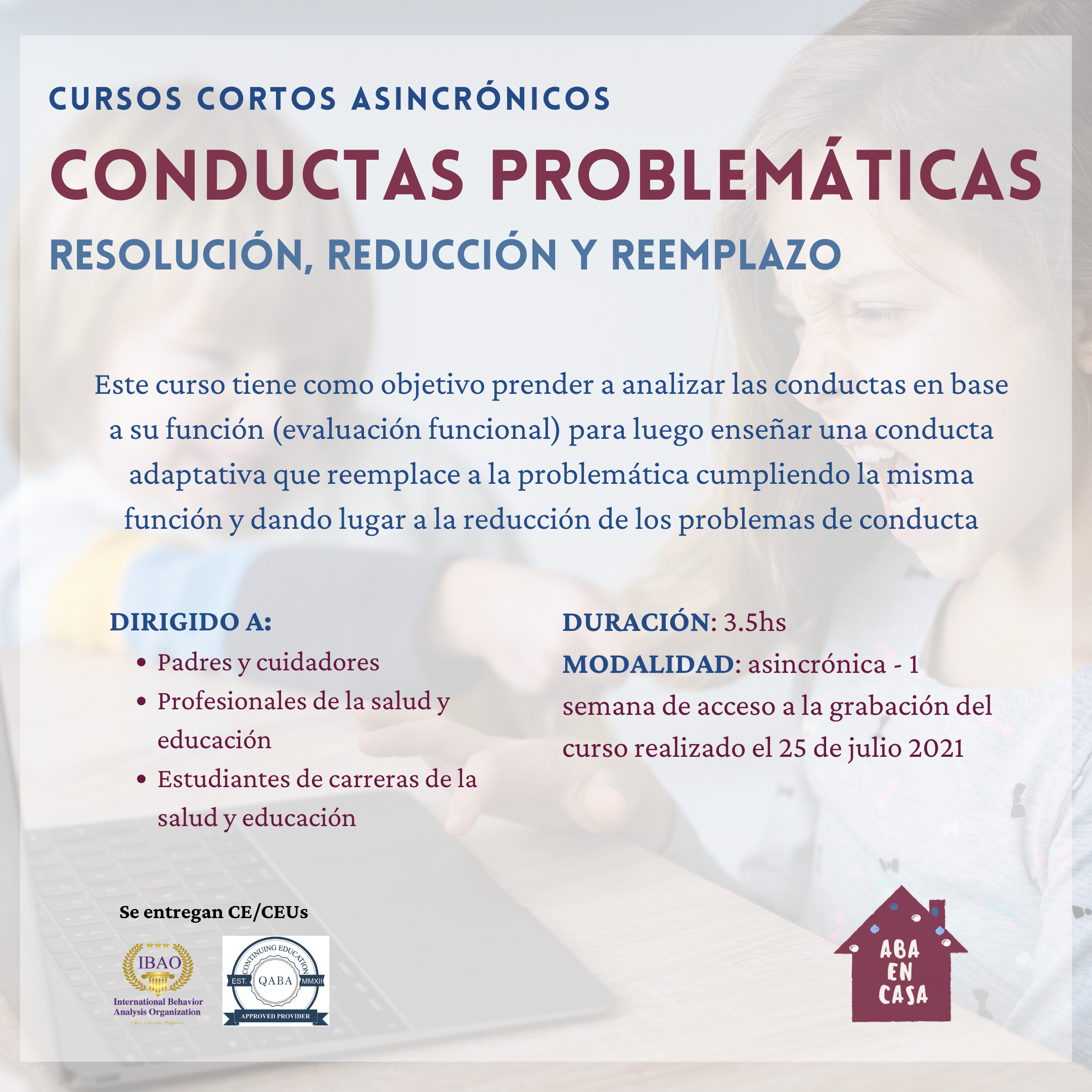 Conductas problemáticas: resolución, reducción y reemplazo